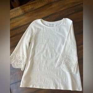 Loft 3/4 sleeve white cotton PM